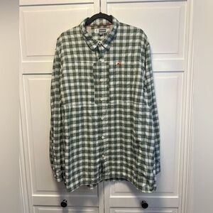Simms Insect Shield Long Sleeve Plaid Button Down Shirt Size Men’s XXL